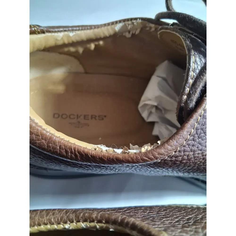 DOCKERS PRO Style Mens‎ size 11M Brown Leather Careerwear Casual Oxford Shoes